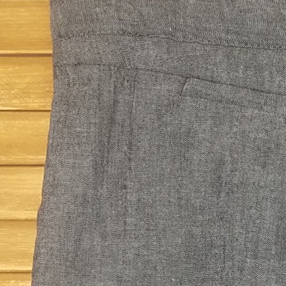 BCBGMaxAzria Women's Gray Linen Dress Casual Pleated Front Shorts - Picture 10 of 11